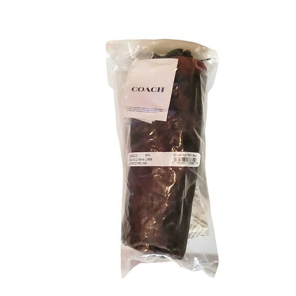 COACH MINI UMBRELLA SIGNATURE UV PROTECTION IN CHESTNUT & RED - Picture 2 of 2